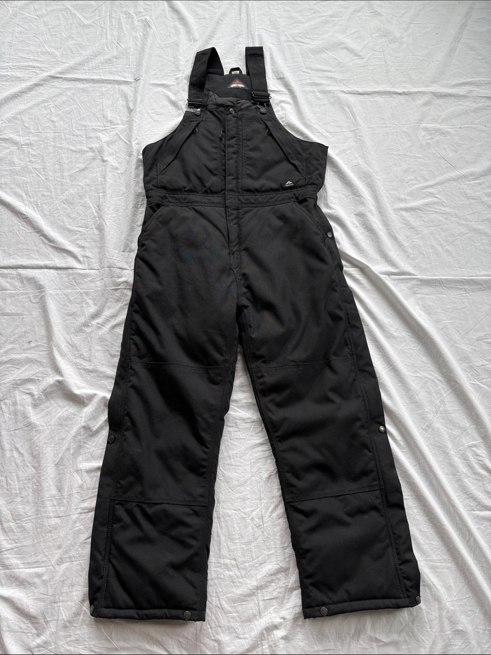 Ridgecut Toughwear Duck Canvas Insulated Bib Black Overalls Mens Medium Short